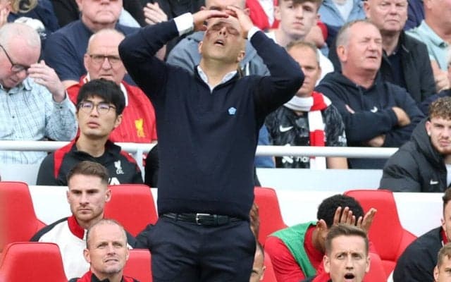 初失点が初黒星に…リバプール新監督スロットが悔しさ滲ませる　「プロセスではなく大きな後退」