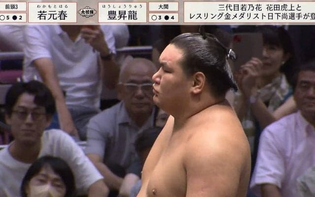 豊昇龍、長い睨み合い→“気合発動”で館内どよめき 「激アツ」「激おこ」ファンも興奮