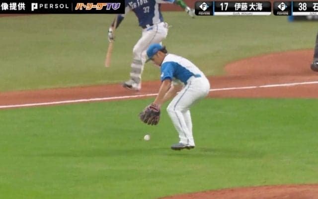 たった1秒で判断できる！？野球IQ高すぎ…日本ハムの「1-4-4」激レアゲッツーが完成した瞬間