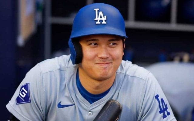 大谷翔平の首元に…さりげない“刻印”が話題　記された4文字にX注目「可愛い」