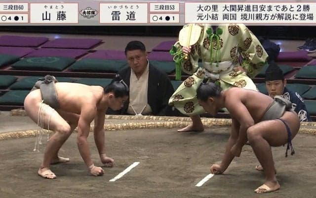 「側転した！」“細マッチョ”力士同士のアクロバティックな取組に騒然「身軽だな〜」「身体能力やべえ」「半端ない！」