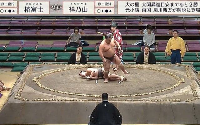 小兵力士が巨漢の“一撃”で…館内どよめきの衝撃決着 「まさに一撃だった」「大丈夫か？」驚きと心配の声