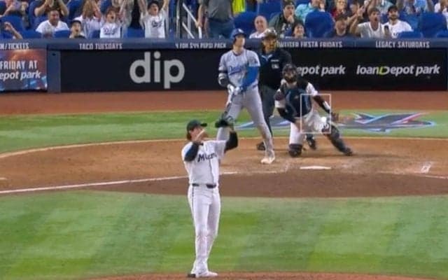 ウソだろ！？ 大谷翔平、50号逆方向弾で“衝撃の姿”に… 被弾確信した相手投手が「ガチでお手上げ」「絶望的」