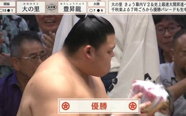 大の里、千秋楽を待たずに2度目のV！史上最速の大関昇進確実に 尊富士も十両復活Vで新時代の幕開け