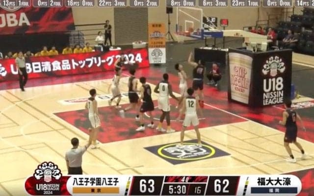 福大大濠・湧川、チーム最多24得点を記録　福大大濠、八王子学園との接戦制す【U18日清食品トップリーグ2024】