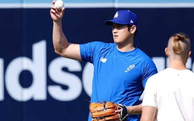 大谷翔平、ブルペンで術後最多32球　「52-52」到達から一夜…投手復帰も順調