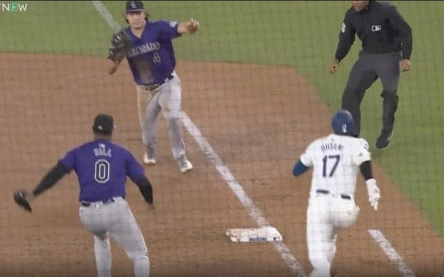 ちょっと待って！ 大谷翔平、“想定外の動き”に「ウソだろ」 “爆速スピード”に相手野手がドン引き…「これはビビる」