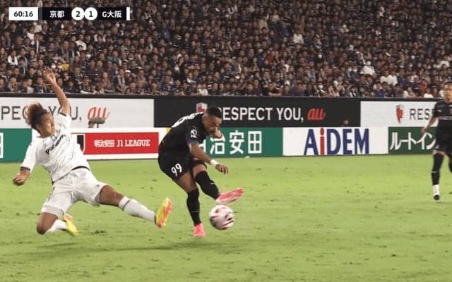 Ｊリーグの環境破壊？ 京都FWの“ワールドクラスのカットインシュート”が話題沸騰！「ガチのバケモノ」「どう止めるんだよw」「8試合で9ゴールは凄い」