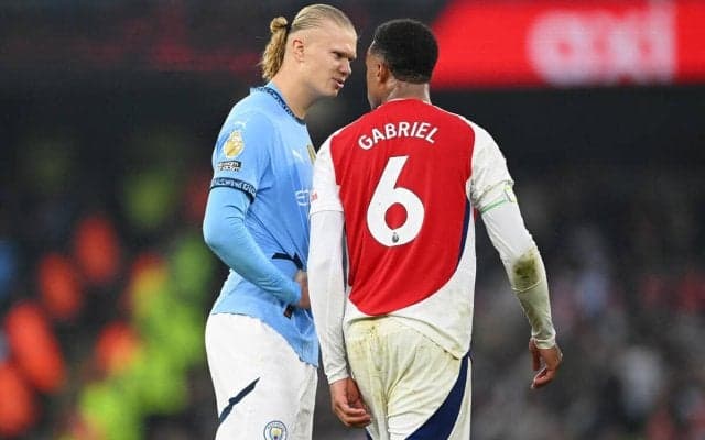 相手の後頭部にボール投げつけたハーランドはお咎めなし！ アーセナル戦での劇的同点ゴール後の行動も処分は何もなし