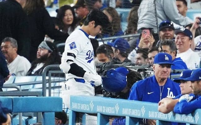 ド軍敗戦、パドレスと2差　大谷は球団新の95長打も…「53-55」のまま、衝撃三重殺で幕切れ