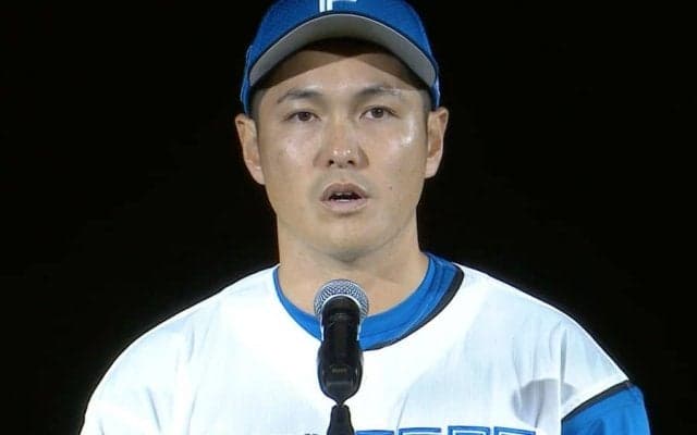 大谷翔平「少し悲しいです」　引退の鍵谷をイジリ…ビデオメッセ登場に場内どよめき