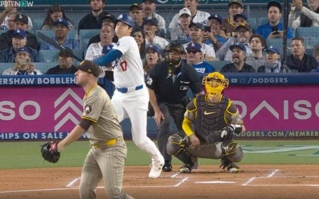 ボールをしばき上げた！ 大谷翔平に「ドン引き」 人間じゃない… 151キロ速球→178キロ“弾丸ライナー”にして打ち返す「この球打つか？」