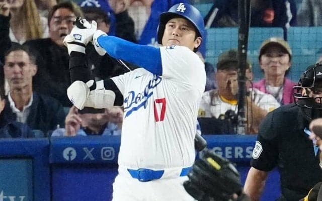 大谷翔平、23年ぶり偉業達成　爆速二塁打で到達した「395」…ジャッジも届かなかった数字