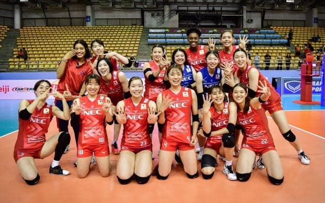 アジア女子クラブ選手権　NEC川崎は準々決勝でクワイツェンをストレートで下しベスト4進出