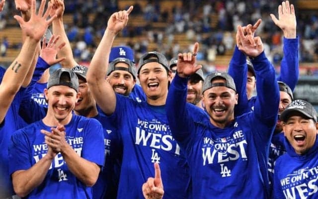 悲願の初V決めた大谷翔平、歴代“19人目”の記録にも到達「どれほど珍しいことだろうか」地区優勝に花添える23年ぶりの快挙