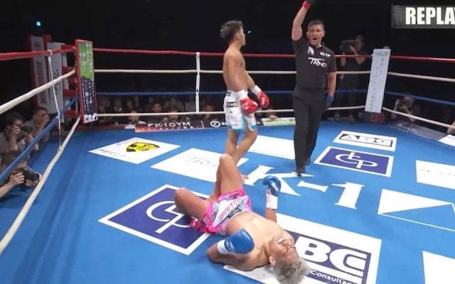 「壊しちゃった」衝撃KOにファン騒然 「強いわ…」魔裟斗も驚き K-1王者がONE元王者を…戦慄のダウンシーン
