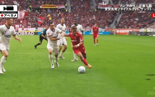 「うめえ」「レベチだ」堂安律、急加速ドリブルで敵４人を翻弄！「えぐいて」キレキレ突破シュートにファンが沸いた瞬間