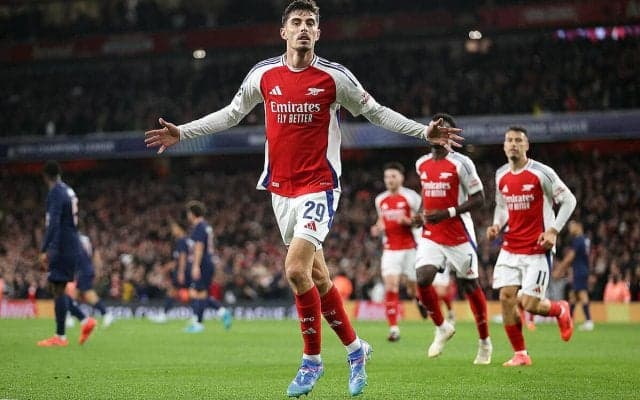 アーセナルがPSGに今季初黒星与える今季CL初勝利！　好調ハヴァーツ＆サカ弾を堅守で守り抜く【CL】