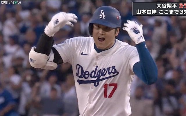 大谷翔平、PS開幕戦で弾丸同点3ラン！ 2安打3打点＆逆転呼び込む躍動でドジャースがパドレスとの接戦制す