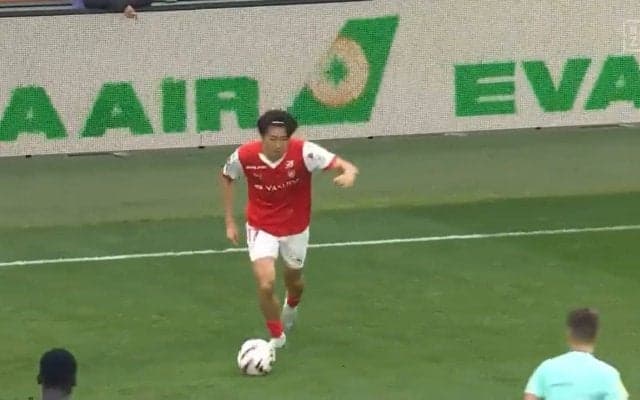 どんぴしゃ過ぎだろ！絶好調・中村敬斗、ベッカム級ピンポイントクロスで衝撃のアシストを決めた瞬間「えぐいわ」「伊東純也のいいとこどりのよう」