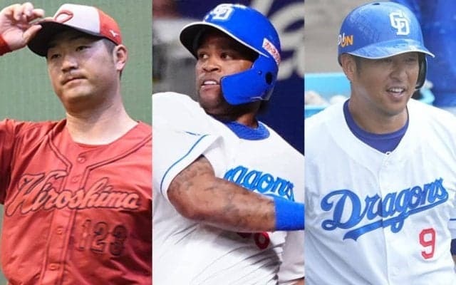 中日が42歳の中島を戦力外、9年在籍のビシエドは退団　広島はドラ1らが構想外…8日の去就