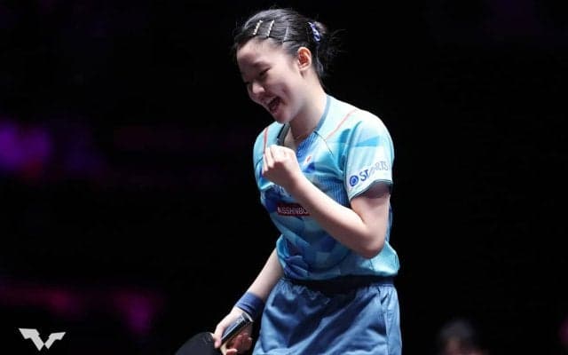 張本美和が2点取り、伊藤美誠も会心ストレート　日本女子が難敵インドを下し決勝進出、中国と金メダルかけて激突【アジア選手権】
