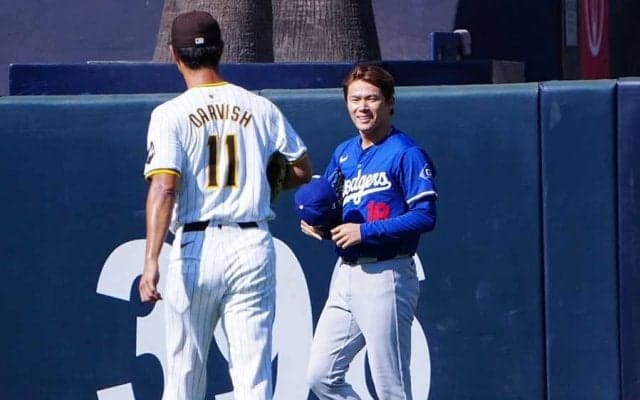 ダルビッシュ＆山本由伸、ブルペン共演　第5戦行けば投げ合いの可能性…軽く挨拶も