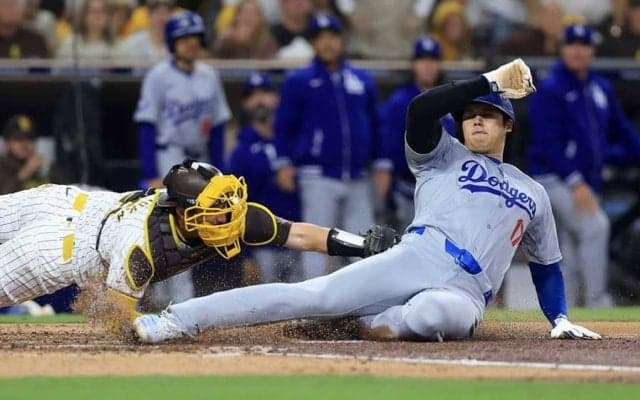 大谷翔平に不運、審判にボール当たり本塁憤死　四球→二塁タッチアップの好走塁直後