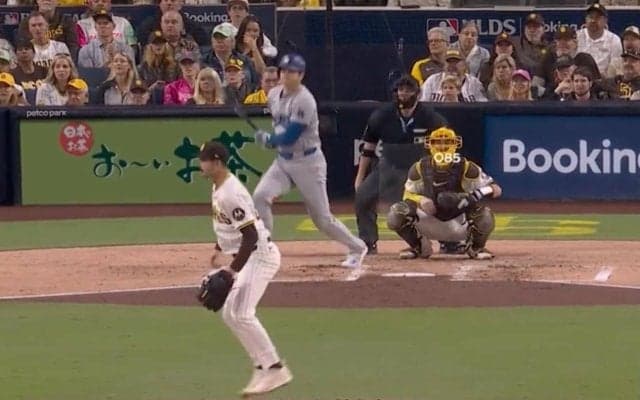 どこ投げてんだよ！ 大谷翔平が「ノックアウト」 高速“弾丸タイムリー”で投手の様子がおかしくなる「動きヤバい」