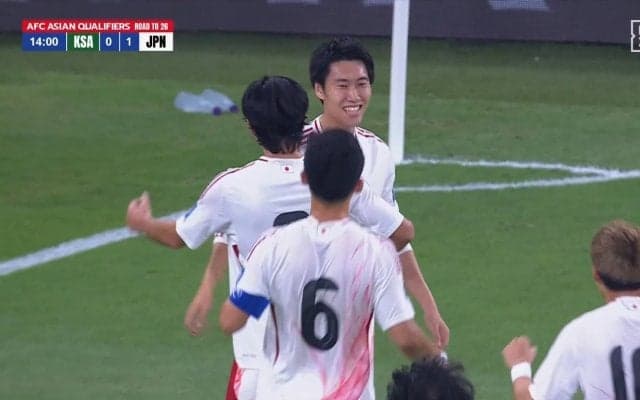 日本代表、鬼門・サウジで歴史的初勝利！ W杯最終予選3連勝 鎌田大地は11カ月ぶり代表弾が“記録的一発”に