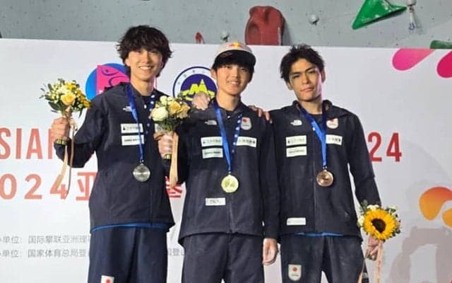 日本勢が連日の表彰台独占　安楽Vで日本男子7連覇、25年世界選手権出場内定【クライミングアジア選手権2024】