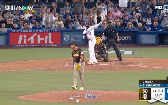 大谷翔平の“親友”が吠えた！ 値千金弾でドジャー・スタジアムが「半端ねぇ」熱狂の渦「大谷さんもニコニコ」