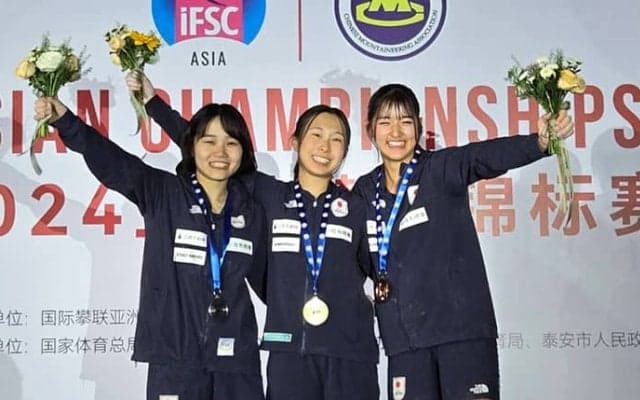 小俣、谷井がリードV　女子は日本勢大会3度目の表彰台独占【クライミングアジア選手権2024】