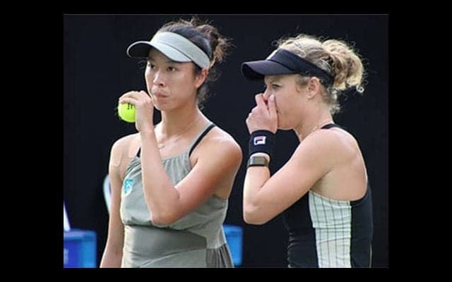 柴原瑛菜ペア 逆転でジャパンOP4強