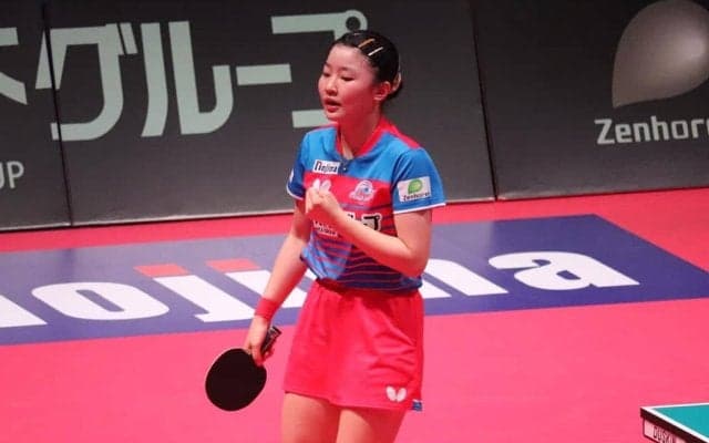 張本美和が第3マッチで赤江夏星に3－1勝利　開幕戦で快勝も「前回のことは全部忘れて新しい気持ちで勝負ができた」【Tリーグ】
