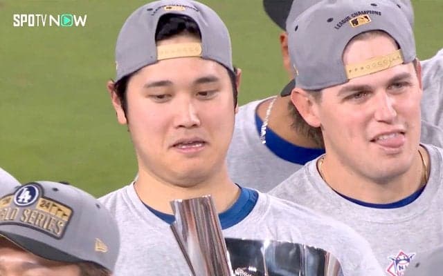 最後は大谷翔平だった！ドジャース優勝の“メモリアルな瞬間”が話題 「ムーキー→大谷→由伸」「大谷さんじゃん」ネット沸騰