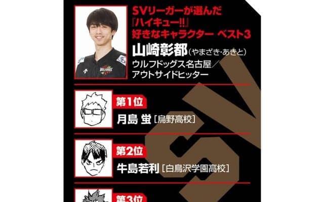 【ハイキュー‼×SVリーグ】ウルフドッグス山崎彰都は月島蛍に共感　バレーは楽しくなかったのに、いつの間にか「好きになっちゃう」
