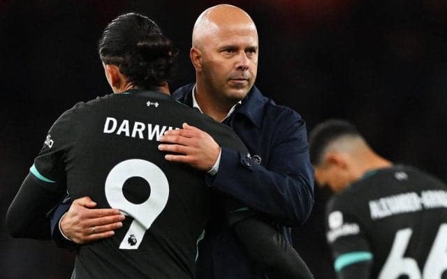 「勝ち点1は嬉しい」アウェイで2度ビハインドを追いつきドローのリバプール、スロット監督は後半の出来に満足「本当に強いものを見せた」