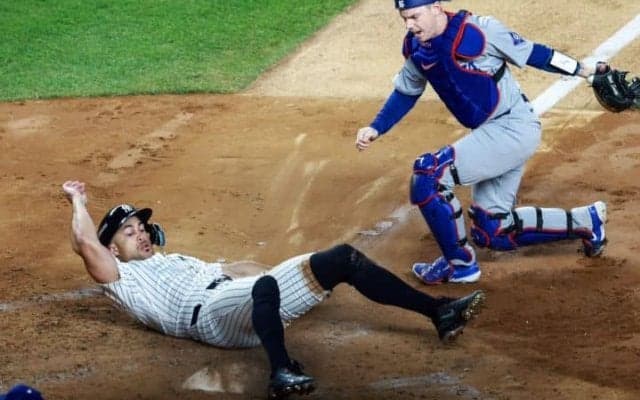 積極果敢な突入も「遅すぎた」　ヤ軍大砲スタントンの本塁憤死走塁に日米衝撃「あの足でなんで回った？」「無理するな」