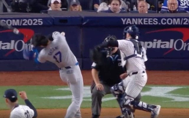 危ねえだろ！ 大谷翔平に“危険すぎるアクシデント”「どこ投げてんだよ！」 あわや死球をギリギリ“神回避”… ネット騒然