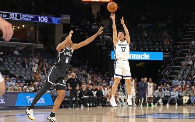 【NBA】河村勇輝、2試合目出場のネッツ戦前に実現した“日中交流”　2Way契約結んだ21歳新星、無得点もアジア選手の躍進に注目