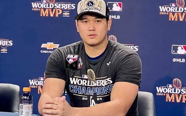 大谷翔平、真美子夫人に「感謝しかない」　結婚＆移籍1年目…“家族”と掴んだ世界一