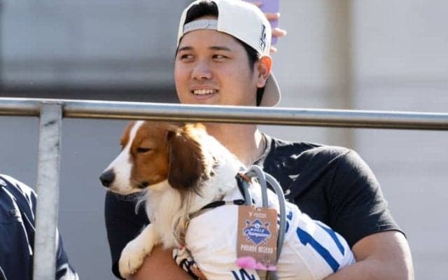 Vパレードで笑顔の大谷翔平、沿道のファンの多さに「壮観です」インタビュー中にテオ乱入「何かやれよ！」大笑いで反応