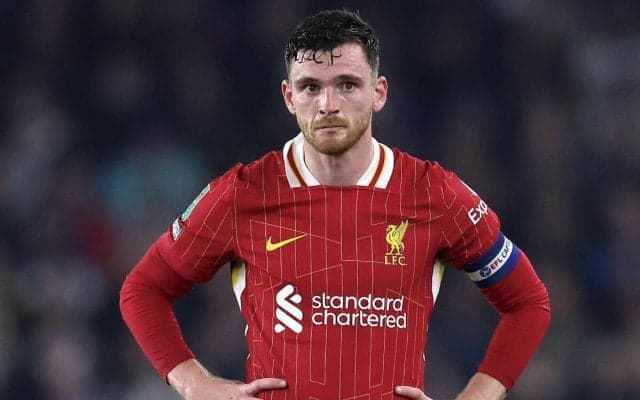 定位置喪失の可能性も指摘されるロバートソン…スロット監督が言及「少し考えすぎているかも」