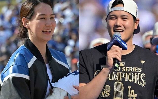 大谷翔平と真美子夫人の間に…「ひょっこりはん」　まさかの“乱入者”にX注目