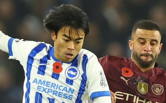 三笘薫が最後まで高い位置を張り続けたことが一因 ブライトン、マンＣに逆転で金星