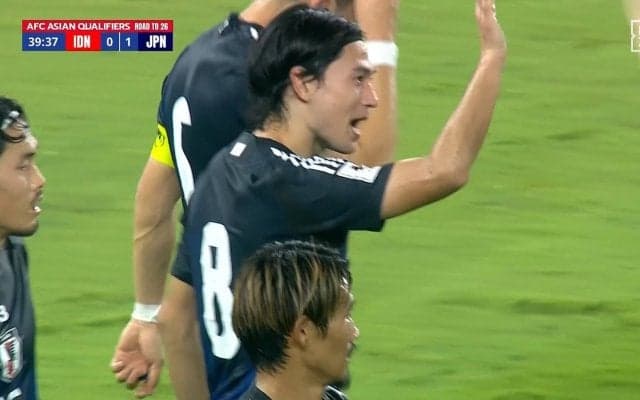 日本代表、インドネシア代表に4発快勝！雨中の完全アウェイでゴールラッシュ 最終予選無敗継続で豪州、サウジ、中国に勝ち点7差