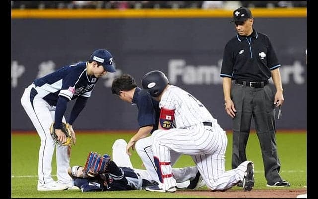 痛がる韓国選手に即謝罪「怪我をしてほしくない」　防ぎたかったラフプレー…侍26歳の思い