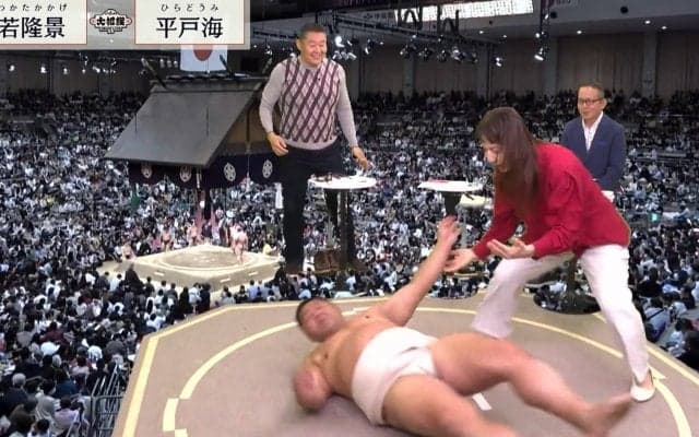 「首の骨折れるw」「すごい音した」五輪メダリストの“キレ”に相撲芸人が悶絶…衝撃展開にファン騒然 
