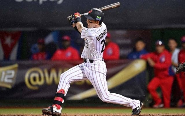 【プレミア12】栗原陵矢、同僚モイネロから“豪雨の激戦”制する決勝犠牲フライ　4連勝でスーパーラウンド進出